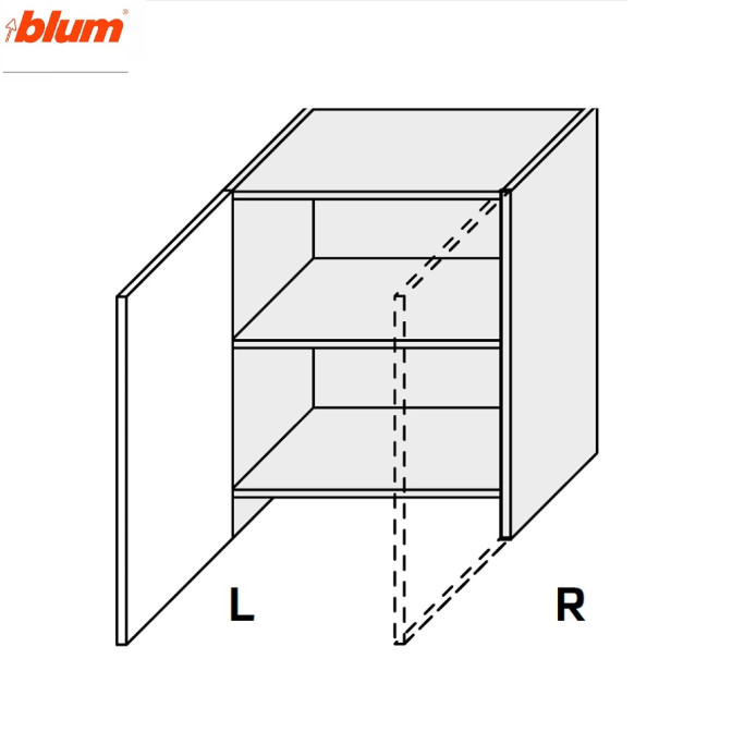 Кухонная секция Мери верхняя 60ВВТ/690 1дв Вытяжка Телескоп Pro Blum Левая MR-471W/9003Lgl MiroMark