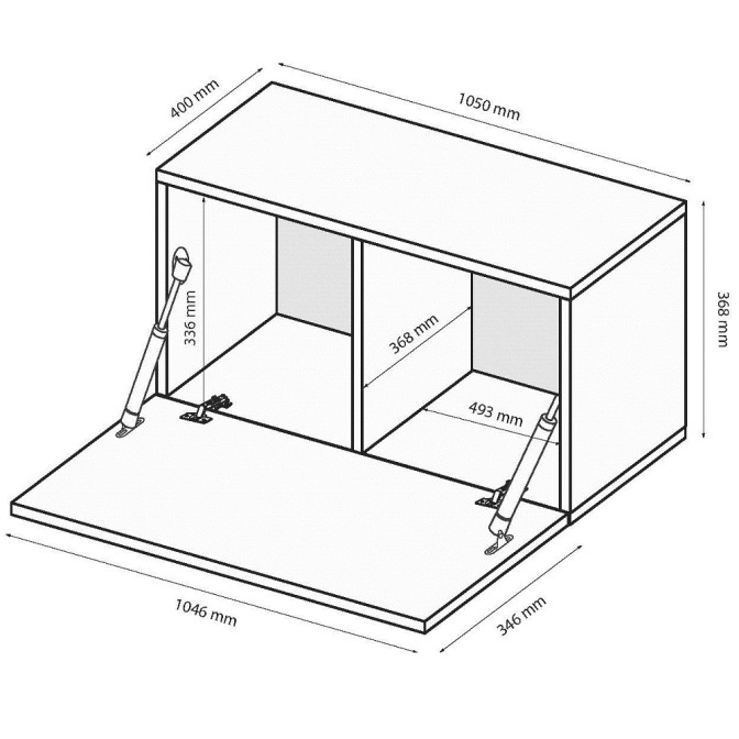 Секція BOX-42 TV 1,05 / MiroMark BX-42-WB/BL