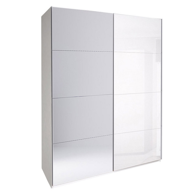 Шафа-купе з дзеркалом 1,5x2,4 Белла / Bella Глянець Білий MiroMark BL-84-WB