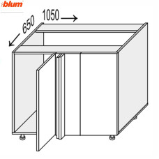 Кухонна секція Вінтаж нижня Кут Н 90° 1050х650/820 1дв Pro Blum VN-096W/9003 MiroMark