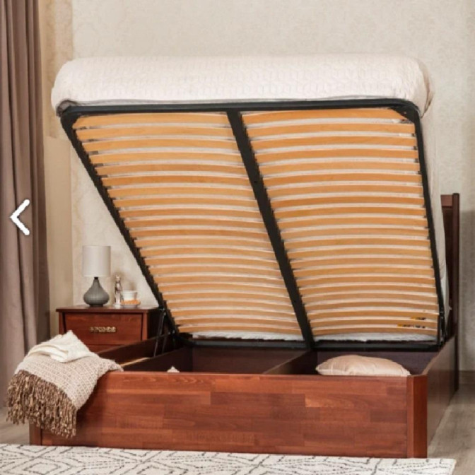 Ліжко з мякою спинкою та механізмом Сіті Преміум Олімп фото