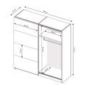 Шкаф-купе 2,5x2,1 Вива / Viva Глянец Белый MiroMark VV-25-WB