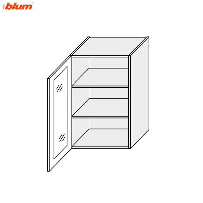 Кухонная секция Винтаж верхняя 60В/900 1дв Витрина Pro Blum VN-569W/9003 MiroMark