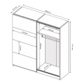 Шафа-купе Імперія 1,5 м двері глянець  +  дзеркало MiroMark фото