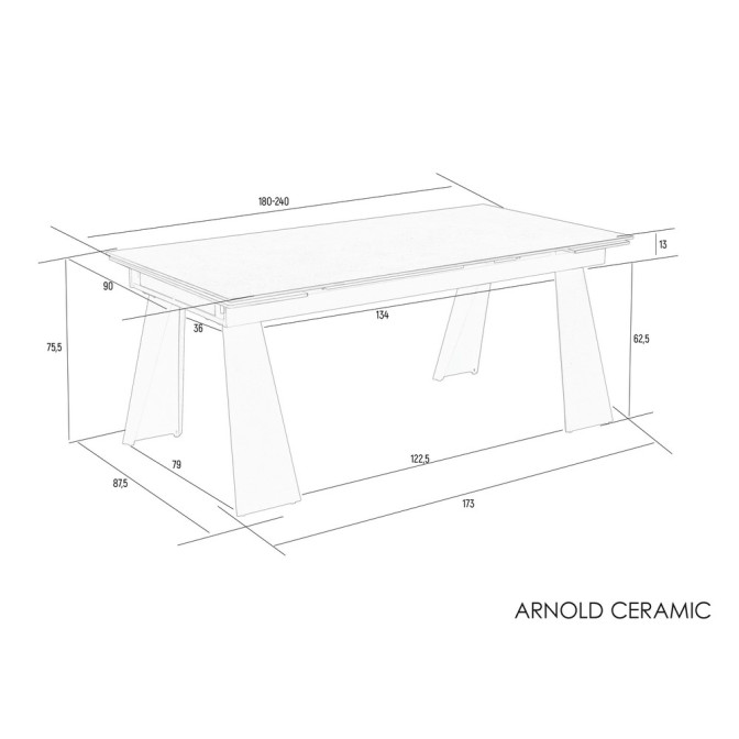 Стол Арнольд керамика / ARNOLD CERAMIC Intarsio