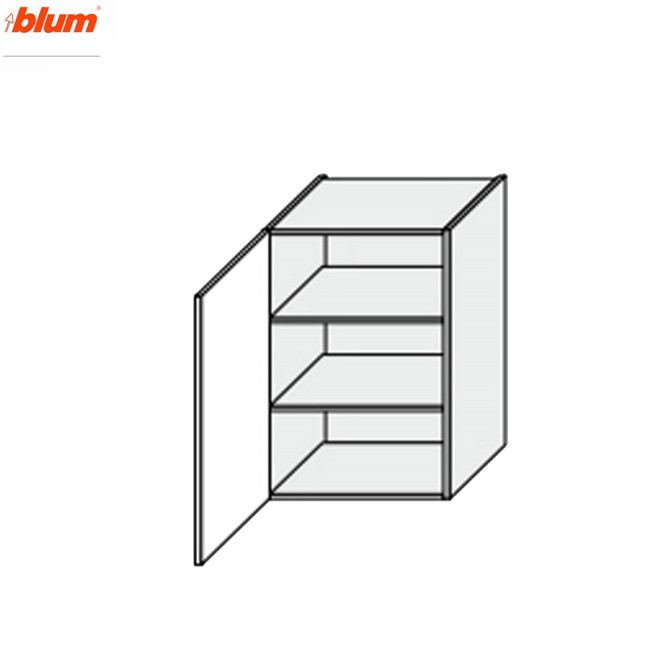 Кухонная секция Мери верхняя 60В/720 1дв Pro Blum MR-468W/9003gl MiroMark
