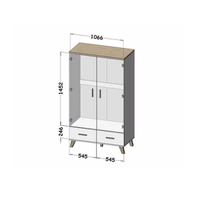 Шкаф Lotta 2D2S Cama