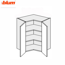 Кухонная секция Миллениум WG верхняя Угол В 90° 650х650/720 2дв Pro Blum ML-494W/01 MiroMark