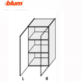 Кухонная секция Миллениум верхняя 20В/720 1дв Pro Blum Левая ML-421W/9003L MiroMark