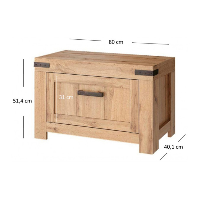 Тумба для взуття Мортиз / Mortiz 80 1Д Mebel Servise