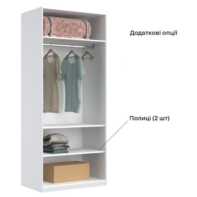 Шафа 2Дв Тібо / Tibo Супер Мат Білий MiroMark TB-22-WM