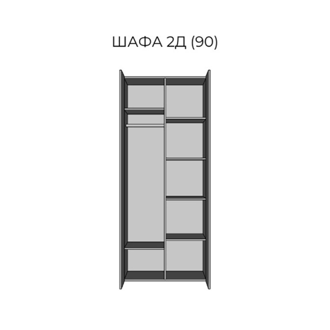 Шкаф 2Д 900 Ромбо Мир Мебели