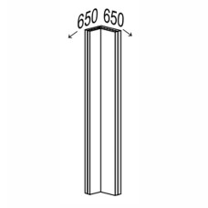 Кухонна секція Лео нижня Кут Н 90° 650х650/820 Оманка LE-095W/06 MiroMark