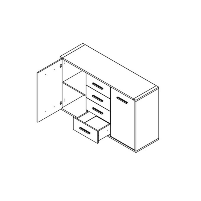 Комод Рутения KOM2D4S BRW Україна