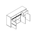 Комод Селена KOM3D3S BRW Україна