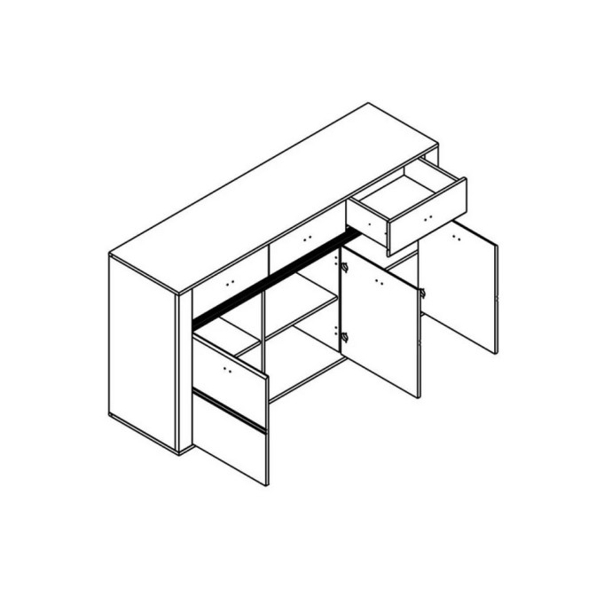 Комод Селена KOM3D3S BRW Україна