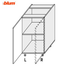 Кухонная секция Миллениум WG нижняя 40Н/820 1дв Pro Blum Левая ML-045W/01L MiroMark