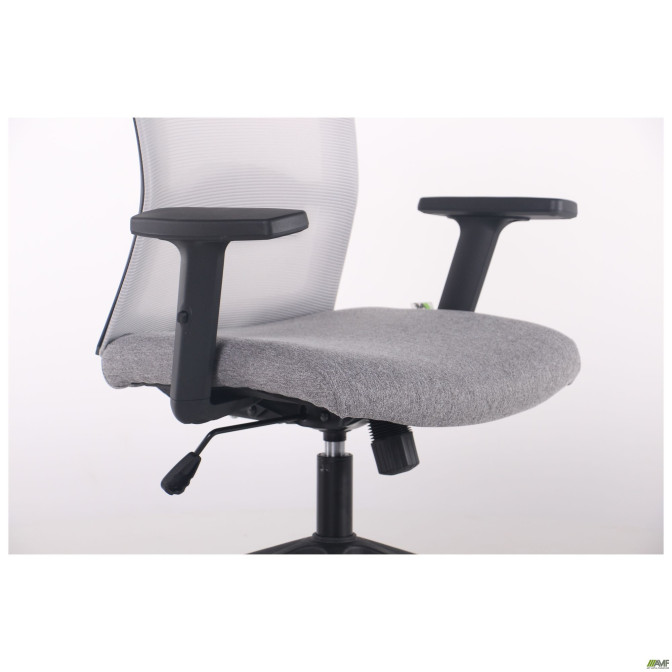 Крісло Uran Black HR сидіння Сідней-20/спинка Сітка SL-01 св.сіра AMF