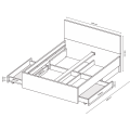 Кровать с ящиками для белья 1,6х2,0 Тибо / Tibo Супер Мат Белый MiroMark TB-36-WM