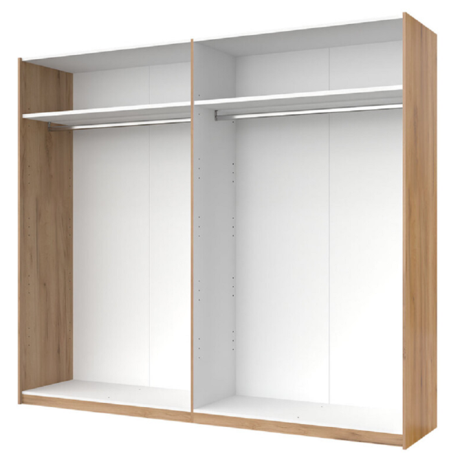 Шкаф-купе с зеркалом 2,5x2,1 Белла / Bella Глянец Белый MiroMark BL-16-WB