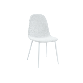 Стул N-160 айвори букле  +  белый Vetro mebel