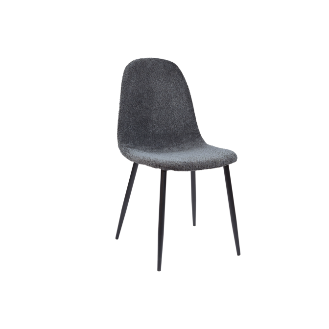 Стул N-160 пепельный букле  +  черный Vetro mebel