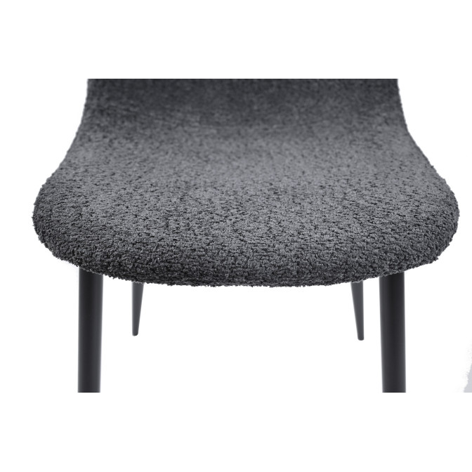 Стул N-160 пепельный букле  +  черный Vetro mebel