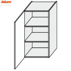 Кухонная секция Валенсия верхняя 30В/720 1дв Pro Blum VL-433W/9003 MiroMark