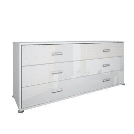 Комод 6Ящ Белла / Bella Глянець білий MiroMark BL-66-WB