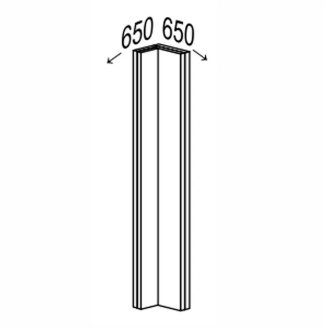 Кухонна секція Міленіум WG нижня Кут Н 90° 650х650/820 ML-095W/01 MiroMark