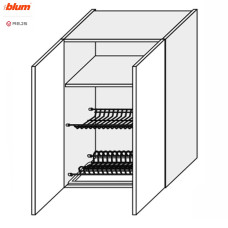 Кухонная секция Валенсия верхняя 80ВС/900 2дв Сушка Pro Blum  +  Rejs VL-584W/9003 MiroMark