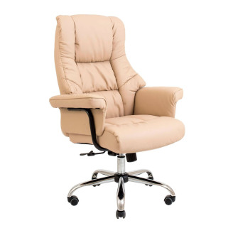 Крісло офісне Конгрес Хром М2 PU Бежевий Richman