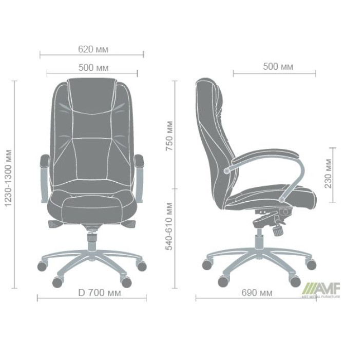 Крісло Мустанг MB Хром Неаполь N-50 AMF