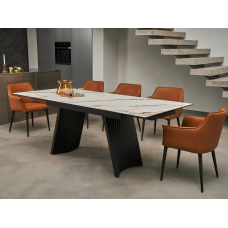 Керамический стол Олимпия ТМL-985 калакатта голд  +  черный Vetro mebel