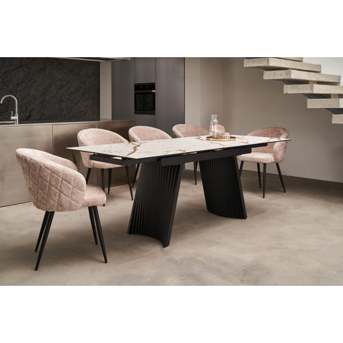Керамический стол Олимпия ТМL-985 калакатта голд  +  черный Vetro mebel