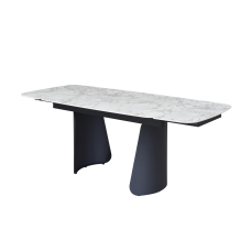 Керамический стол Нардо ТМL-1270 клауди грей  +  черный Vetro mebel