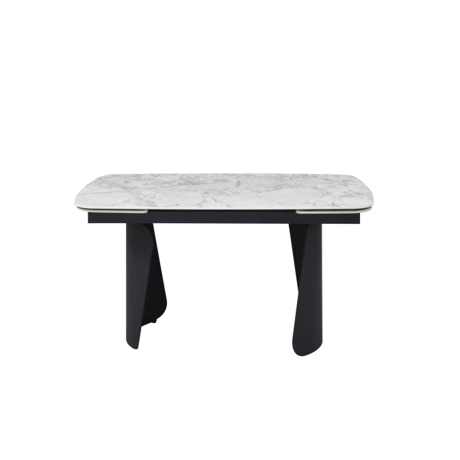 Керамический стол Нардо ТМL-1270 клауди грей  +  черный Vetro mebel