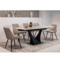 Керамический стол Элио ТМL-990 крем деликато  +  черный Vetro mebel