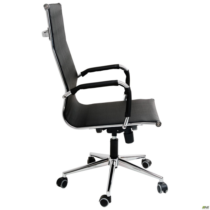 Крісло Slim Net HB Хром Tilt чорний AMF