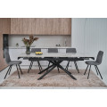 Керамический стол TML-819 вайт клауд  +  черный Vetro mebel