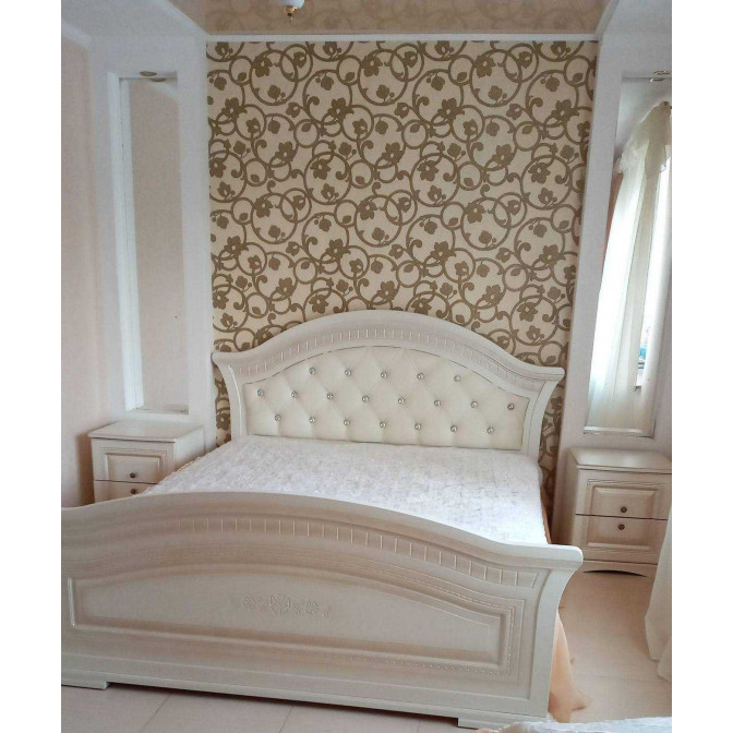 Кровать Николь с мягким изголовьем Мир Мебели