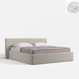 Ліжко М'яка оббивка з підйомним механізмом 1,6х2,0 Дуо / Duo MiroMark SF-46-DU