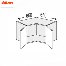 Кухонная секция Миллениум WG верхняя Угол В 90° 650х650/450 2дв Pro Blum ML-391W/01 MiroMark