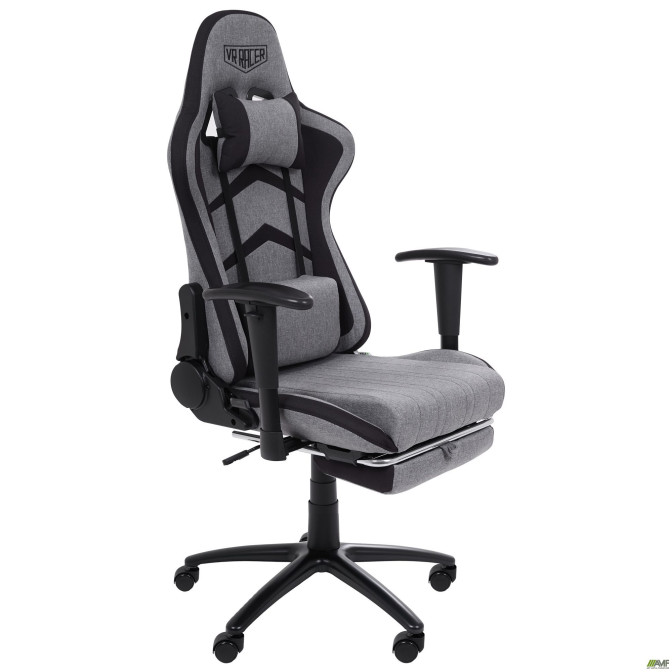 Кресло VR Racer Textile Craft серый/черный AMF