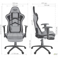 Кресло VR Racer Textile Craft серый/черный AMF