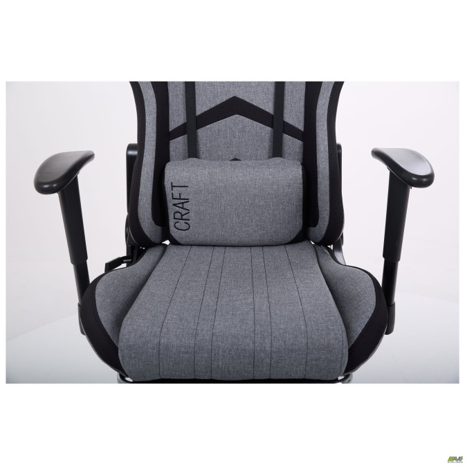 Кресло VR Racer Textile Craft серый/черный AMF