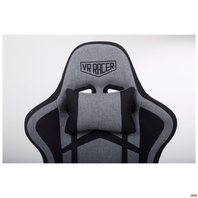 Кресло VR Racer Textile Craft серый/черный AMF