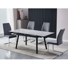 Керамический стол TM-88-1 ребекка грей + черный Vetro mebel