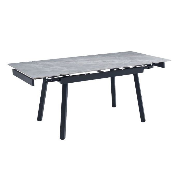 Керамический стол TM-88-1 ребекка грей + черный Vetro mebel