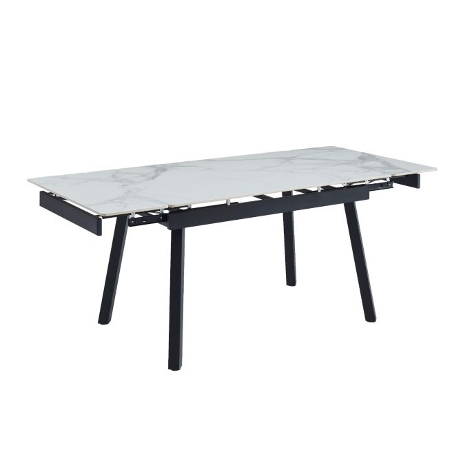 Керамический стол TM-88-1 вайт клауд  +  черный Vetro mebel
